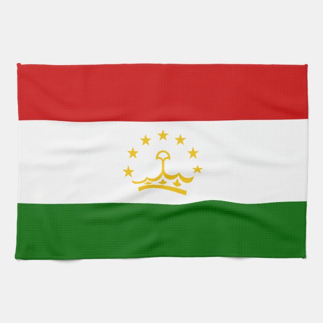 Tajikistan Flag Tea Towel (Horizontal)