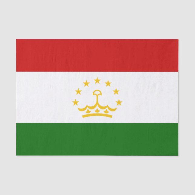 Tajikistan Flag Tissue Paper (Front)
