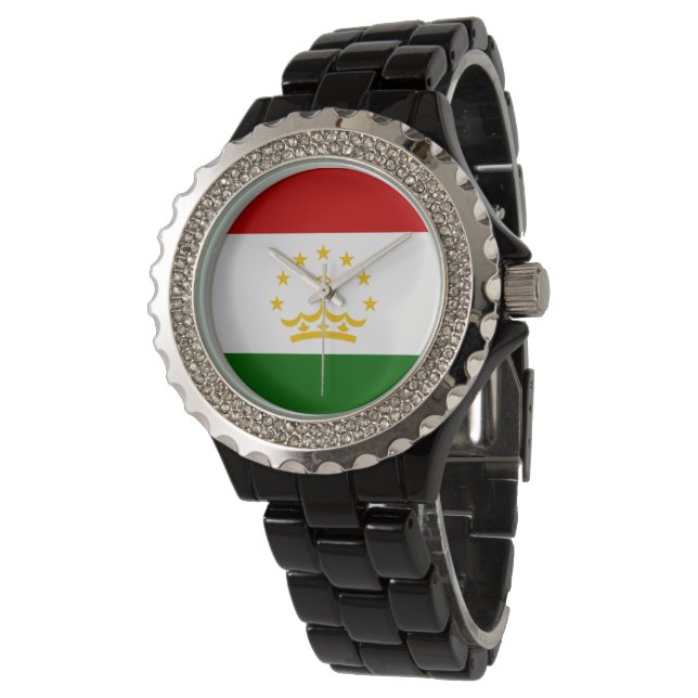 Tajikistan flag watch (Angled)