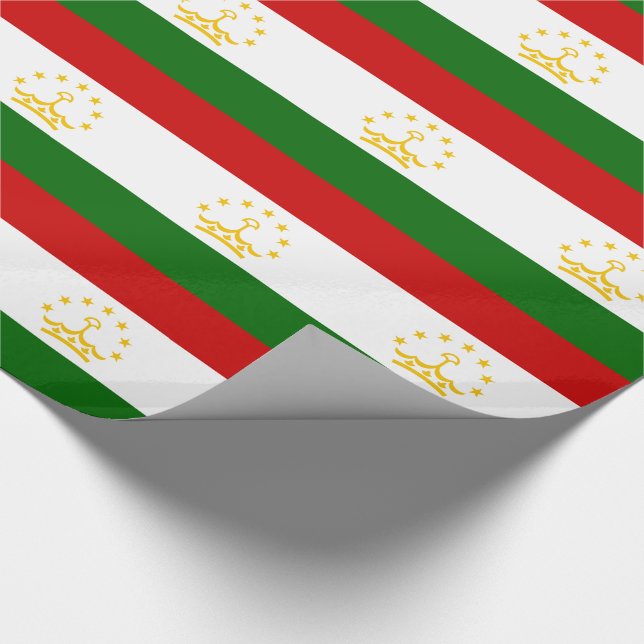 Tajikistan Flag Wrapping Paper (Corner)