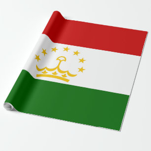 Tajikistan flag wrapping paper