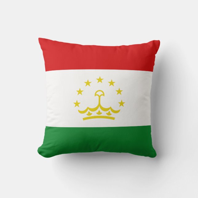 Tajikistan Flag x Flag Pillow (Front)