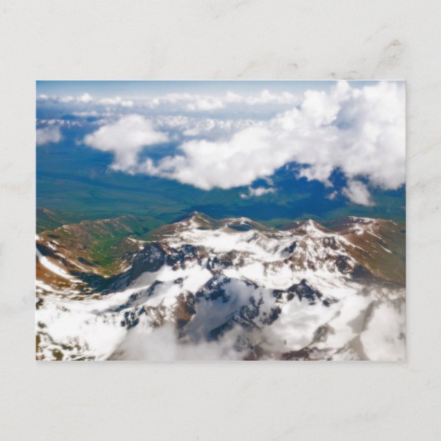Tajikistan - Flying over Pamir Mountains Postcard (Front)