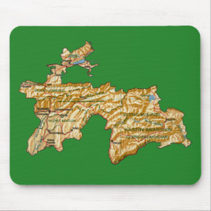 Tajikistan Map Mousepad