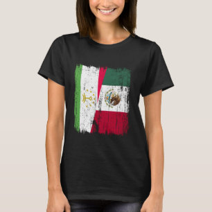 Tajikistan Mexico Half Flag Tajik Mexican Heritage T-Shirt