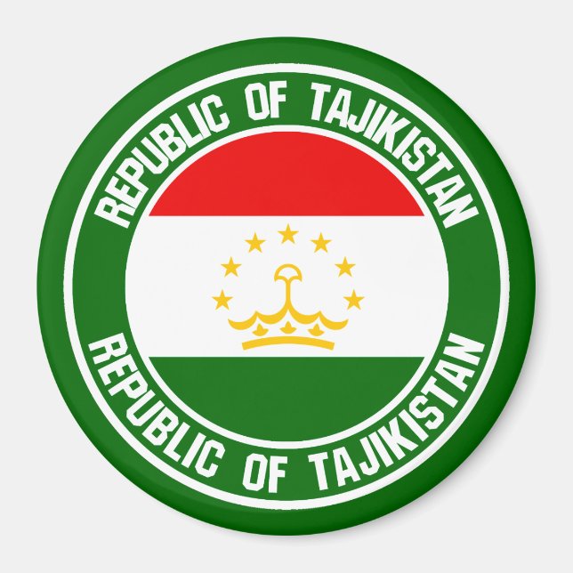 Tajikistan Round Emblem Magnet (Front)