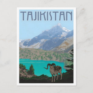 Tajikistan Vintage Travel  Postcard
