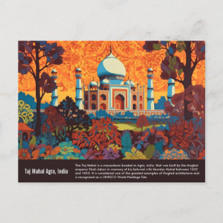 Tajmahal Painting Postcard