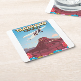 Tajumulco Guatemala Square Paper Coaster