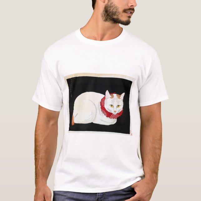 Takahashi Shōtei White Cat T-Shirt (Front)