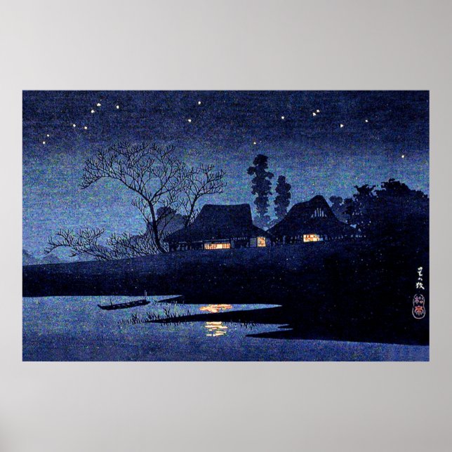 Takahashi - Starry Night, famous painting Poster (Front)