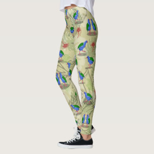 Takahe NZ / Aotearoa birds Pattern Leggings