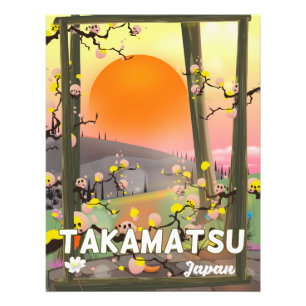 Takamatsu japan travel poster