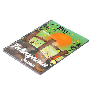 Takayama Japanese blossom poster. Notebook