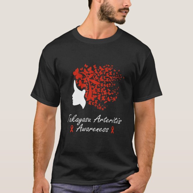 Takayasu Arteritis Awareness - Women Butterflies H T-Shirt (Front)