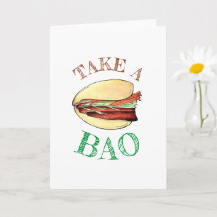 TAKE A BAO Pork Belly Bun Chinese Taiwanese Food Card