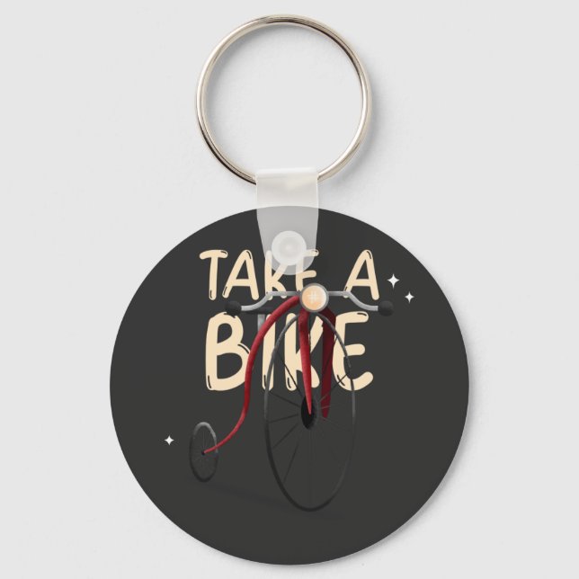 Take A Bike Key Ring (Front)