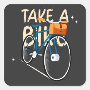 Take A Bike  Square Sticker