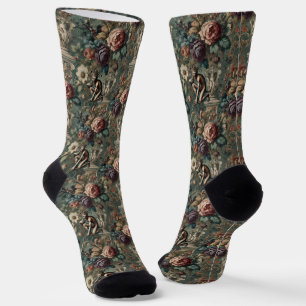 Take a Bow – Gothic Victorian Tapestry Socks