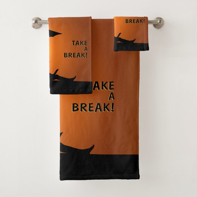 "Take a Break!" Bath Towel Set (Insitu)
