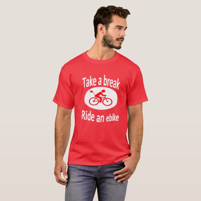 "Take a break" Ebike design tee for men (Front Full)