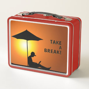 "Take a Break!" Metal Lunch Box