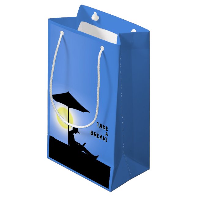 "Take a Break!" Small Gift Bag (Front Angled)
