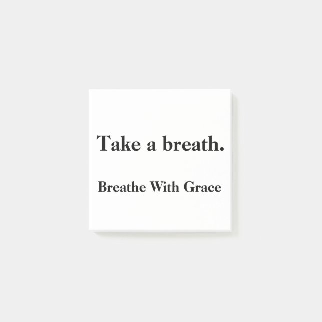 Take A Breath – Mindful Custom Sticky Note Gift (Front)