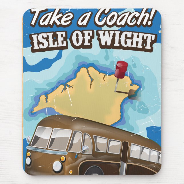 Take a coach to the Isle of Wight Mouse Mat (Front)