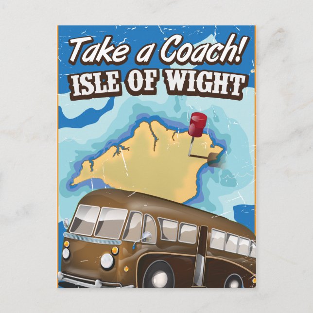 Take a coach to the Isle of Wight Postcard (Front)