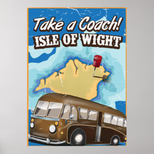 Take a coach to the Isle of Wight Poster