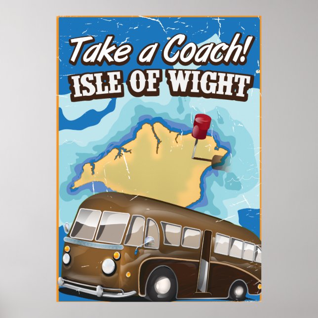Take a coach to the Isle of Wight Poster (Front)