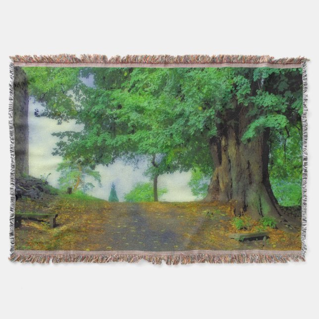Take a deep breath! Enchanting landscape  Throw Blanket (Front)