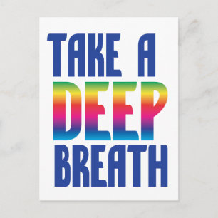 Take a Deep Breath inspirational Postcard