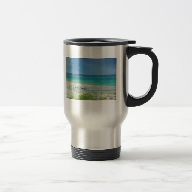 Take a Deep Breath Ocean Travel Mug (Right)