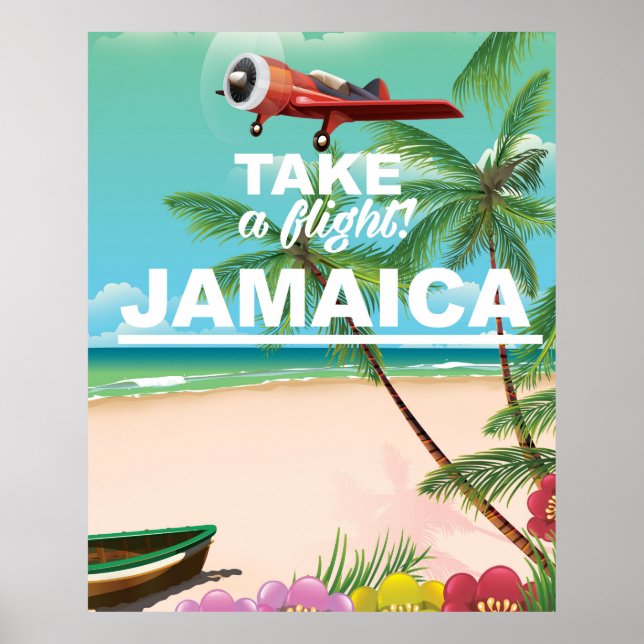 Take a Flight! Jamaica Retro vacation poster (Front)
