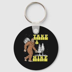 Take A Hike Bigfoot Night Funny Hiking Sasquatch V Key Ring