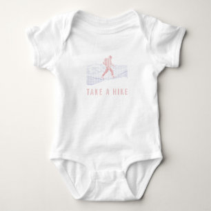 Take a Hike Blue and Red Baby Bodysuit