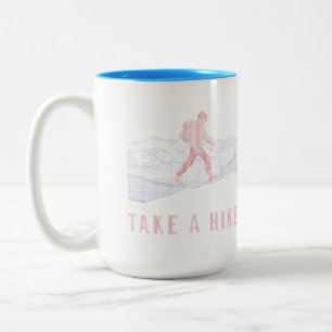 Take a Hike Blue and Red  Two-Tone Coffee Mug