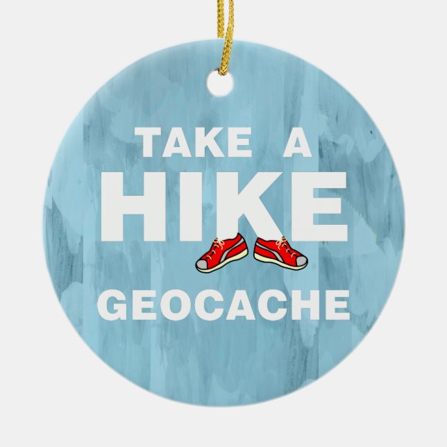 Take A Hike Ceramic Tree Decoration (Front)