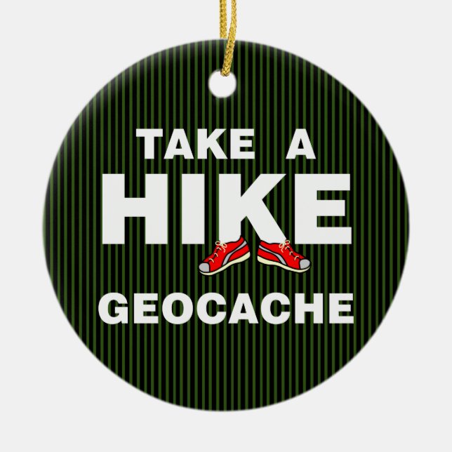 Take A Hike Ceramic Tree Decoration (Front)