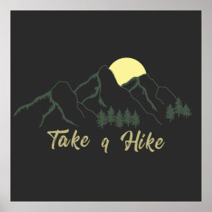 take a hike explore outdoor poster