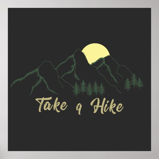take a hike explore outdoor poster (Front)