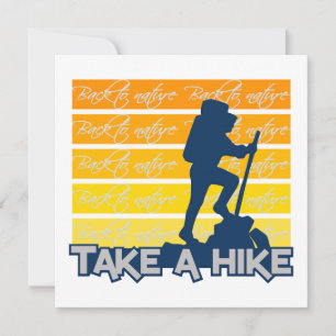 Take a Hike invitation, customizable Invitation