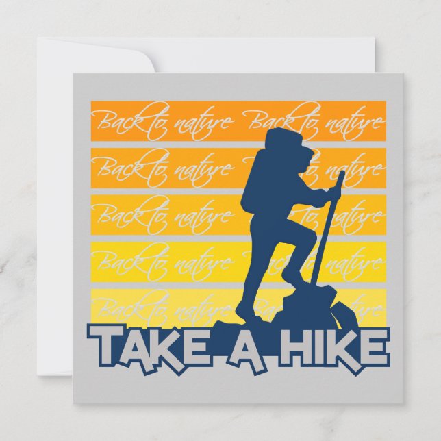 Take a Hike invitation, customizable Invitation (Front)