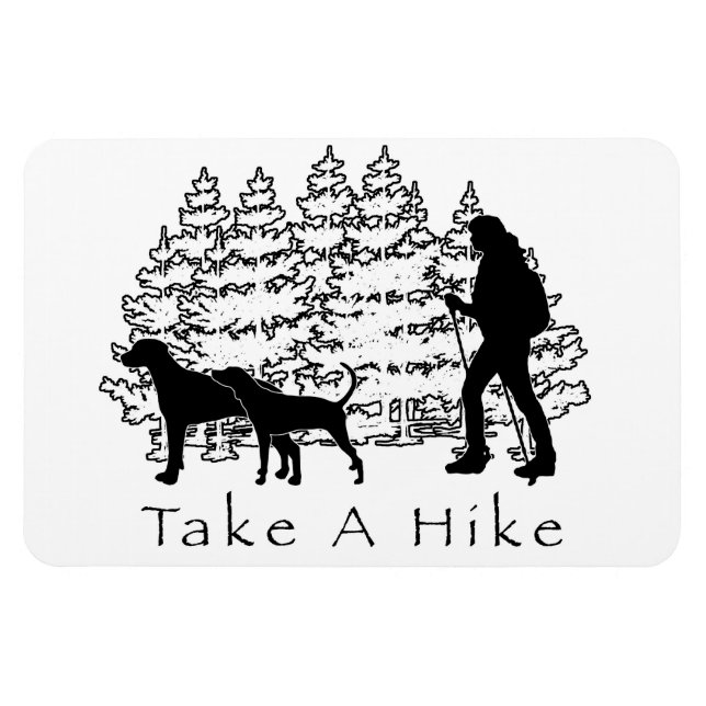 Take a Hike Magnet- Coonhound/Ridgeback Magnet (Horizontal)