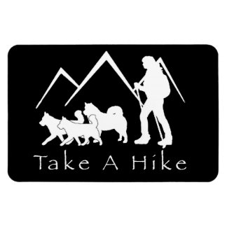 Take a Hike Magnet- Husky/Malamute Magnet