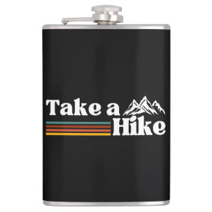 TAKE A HIKE MOUNTAIN CLIMBING HIKING CAMPING HIP FLASK