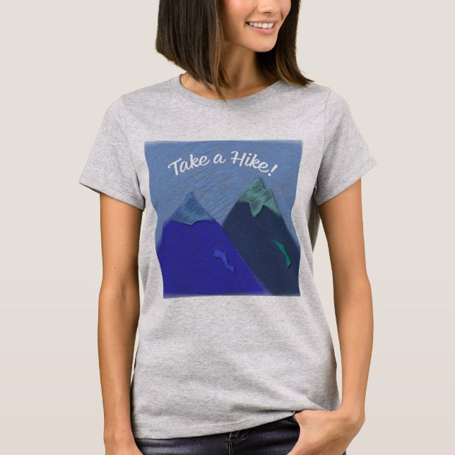 Take a Hike Mountain Design T-Shirt (Front)