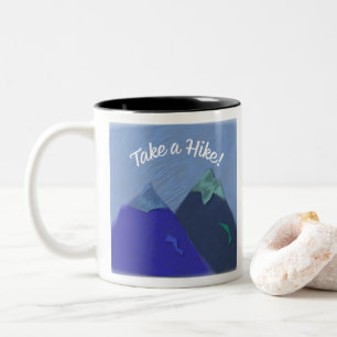 Take a Hike Mountain Design Two-Tone Coffee Mug